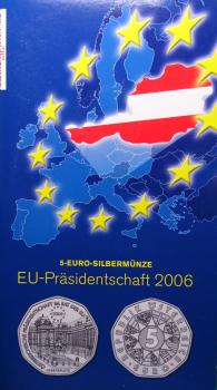5 Euro Silber 2006 EU-Präsidentschaft Hgh Blister