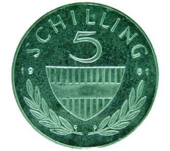5 Schilling Silber 1961 PP