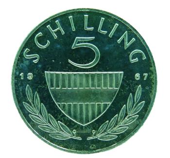 5 Schilling Silber 1967 PP