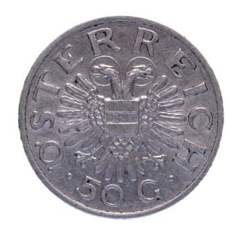 50 Groschen 1935 Österreich – Cu-Ni Münze der 1. Republik