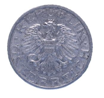 Österreich 50 Groschen 1955 aus leichtem Aluminium
