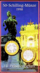50 Schilling 1998 EU Präsidentschaft Blister Hgh