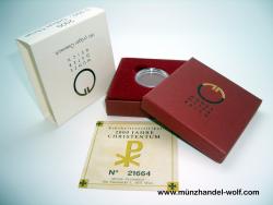 500 Schilling Etui 2000 Geburt Christi mit Zertifikat