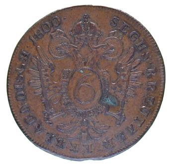 6 Kreuzer Kupfer 1800A