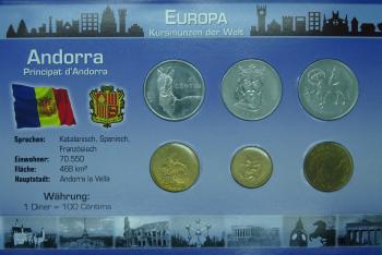 Kleinmünzsatz Andorra Centims 2002