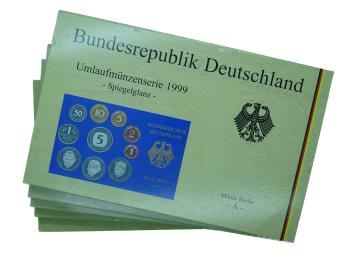 Deutsche Mark Umlaufmünzenserie 1999 PP