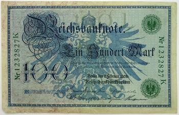 100 Mark 1908 Deutsche Reichsbanknote