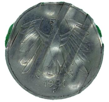 5 Mark 1981 F entwertet