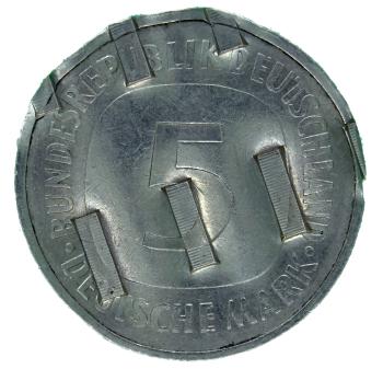 5 Mark 1981 F entwertet