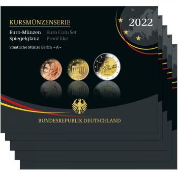 Euro Deutschland Kursmünzenserie Set 2022 PP