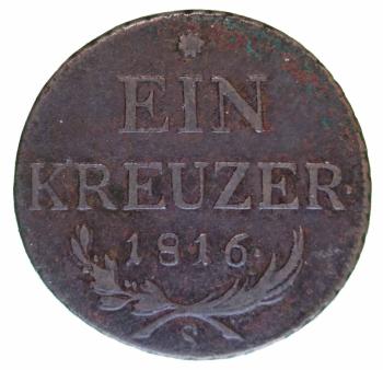 Ein Kreuzer 1816S Kupfermünze – Franz II. (I.) – St. Veit – österreichisches Kaiserreich