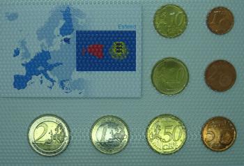 Euro Kleinmünzsatz Estland 2011 in Noppenfolie