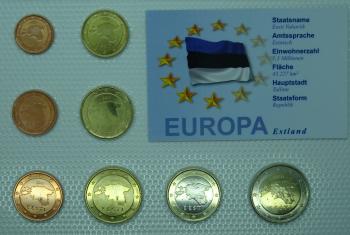 Euro Kleinmünzsatz Estland 2011 in Noppenfolie