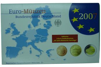 Euro Deutschland Kursmünzenserie Set 2007 D