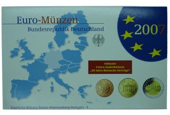 Euro Deutschland Kursmünzenserie Set 2007 F