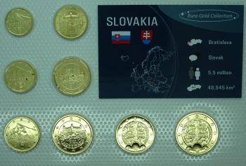 Euro Kleinmünzsatz Slowakei 2009 in Noppenfolie