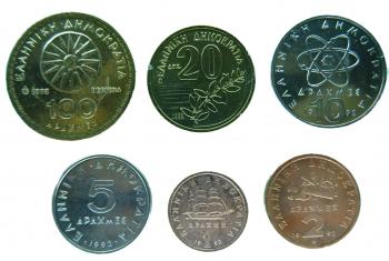 Kleinmünzsatz Griechenland 1992 Drachmen
