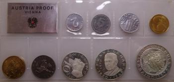 Kleinmünzsatz 1970 Schilling Set PP