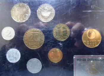 Kleinmünzsatz 1989 Schilling Set PP