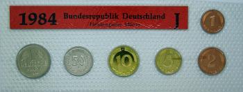 Deutsche Mark Kleinmünzsatz 1984 J
