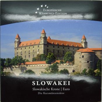 Kleinmünzsatz Slowakei Krone und Euro 2009 Blister