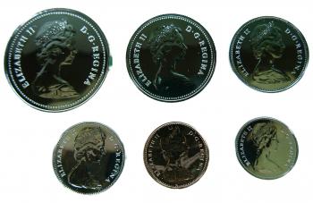 Kleinmünzsatz Kanada 1978 Cent-Dollar Elisabeth II.