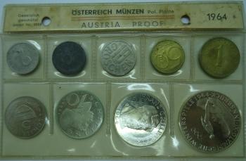 Kleinmünzsatz 1964 Schilling Set PP