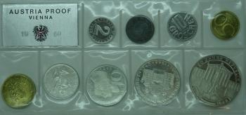 Kleinmünzsatz 1968 Schilling Set PP