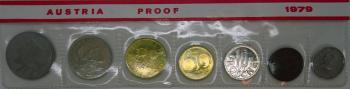 Kleinmünzsatz 1979 Schilling Set PP