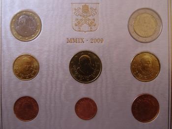 Kleinmünzsatz Euro 2009 Vatikan Papst Benedikt XVI.