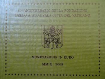 Kleinmünzsatz Euro 2009 Vatikan Papst Benedikt XVI.