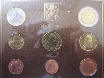 Kleinmünzsatz Euro 2011 Vatikan Papst Benedikt XVI.