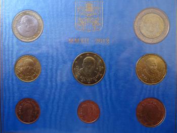 Kleinmünzsatz Euro 2012 Vatikan Papst Benedikt XVI.