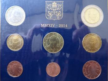 Kleinmünzsatz Euro 2014 Vatikan Papst Franziskus