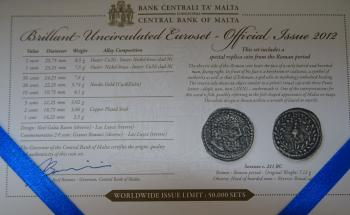 Malta Euro-Kleinmünzsatz 2012 mit Gedenkmünze „Mehrheitswahlrecht“ im Etui