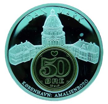 Medaille Dänemark Das Geld Europas 50 Ore