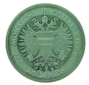 Medaille Rudolf I. Begründer der Habsburger Dynastie PP