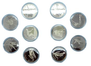 Medaillen 10 Stück Collection des Jeux Olympiques  PP