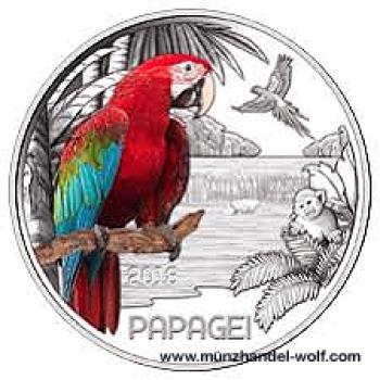 3 Euro Tier Taler 2018 Papagei