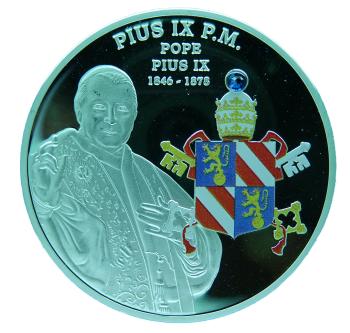 Medaille Vatikan Papal Coat of Arms Pius IX