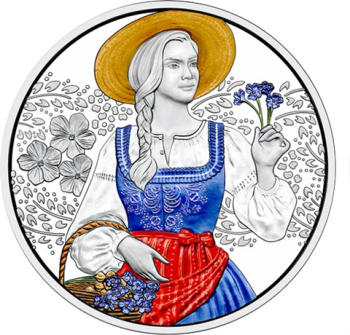 10 Euro Silber 2025 Aufdirndln Leinen PP