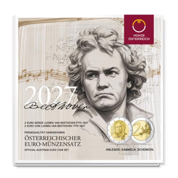 Kleinmünzsatz 2027 Euro Set Hgh Beethoven