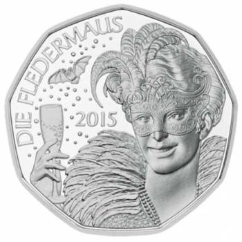5 Euro Silber 2015 Die Fledermaus Hgh Blister