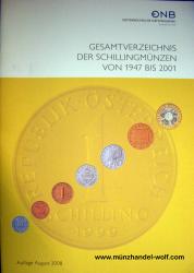 ÖNB Gesamtverzeichnis der Schillingmünzen von 1947-2001
