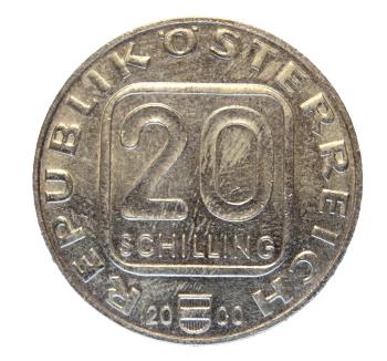 20 Schilling 2000 150 Jahre österreichische Briefmarke