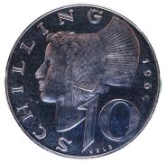10 Schilling Silber 1964 PP