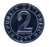 2 Groschen Alu 1977 PP
