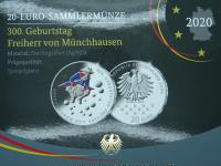 20 Euro Silber 2020 300. Geburtstag Freiherr von Münchhausen