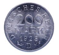 200 Mark 1923 – Weimarer Republik | Aluminium | Prägestätte München (D)