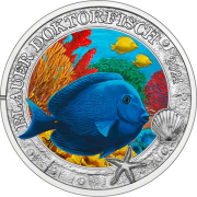 3 Euro 2024 Blauer Doktorfisch